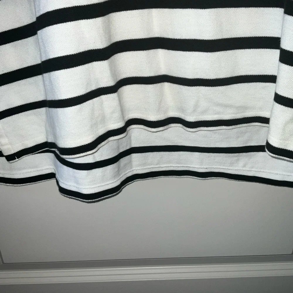 Ralph Lauren Black and White Striped Polo Shirt